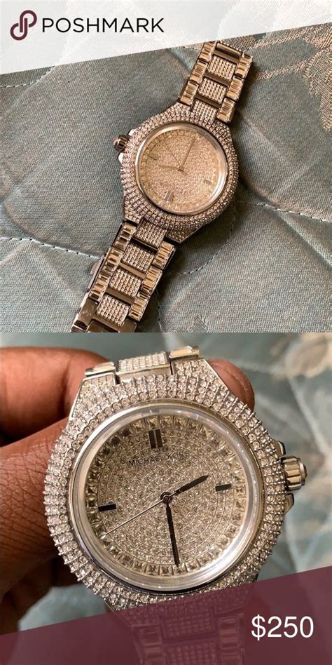 iced out michael kors watch